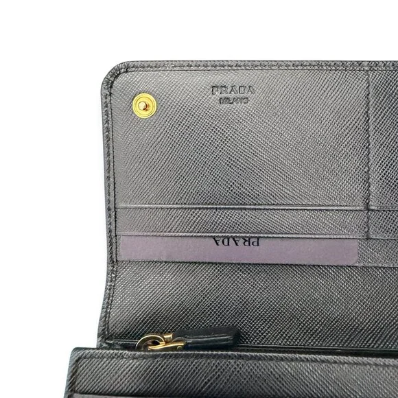 Authentic Prada Large Black Saffiano Leather Wallet - Picture 9 of 11